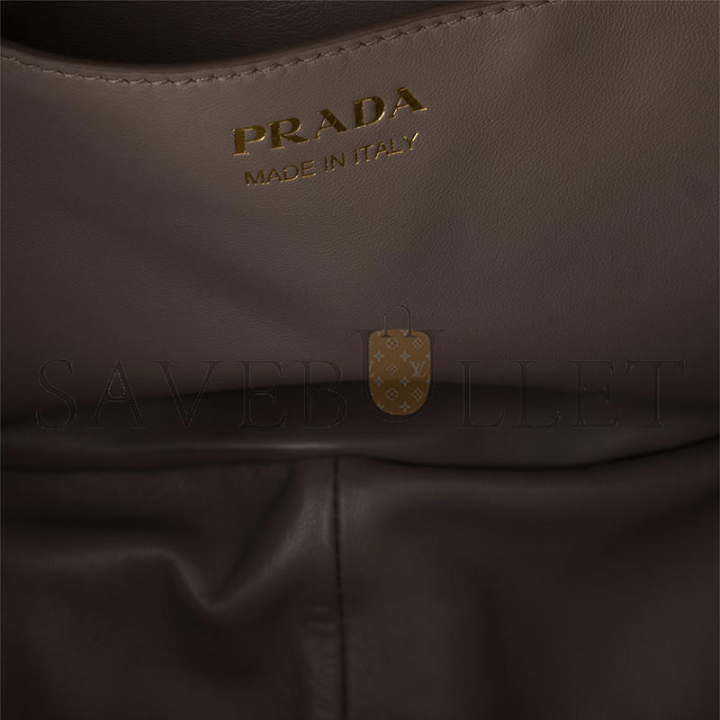 Pra*a demi-lune large leather shoulder bag 1bc255 (42*19.5*8.5cm)